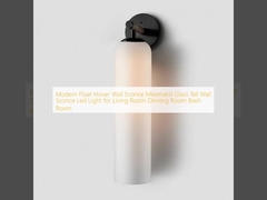 Modern Float Hover Wall Sconce Minimalist Glass Tall Wall Sconce Led Light for Living Room Dinning Room Bash Room