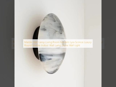 Marble Wall Lamp Living Room Modern Lyra Sconce Luxury Round Marble Indoor Wall Lamp Stone Wall Light