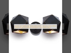 Nordic Art Welles Stell Ddouble Head Sconce Creative Metal Texture Black and White Geometric Lamp Wall Lamp