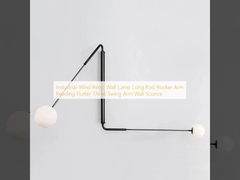 Industrial Wind Retro Wall Lamp Long Rod Rocker Arm Reading Flutter Three Swing Arm Wall Sconce