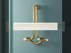 Classic Vintage European Branches Modern Led Antique Brass Luxury God Sconce Indoor Living Room Kitchen Hotel for Wall Lamp