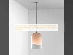 Articolo Design LED Glass Moni Single Pendant Light E26 Base Modern Style for Home Office Bedroom Dining Room Chandelier