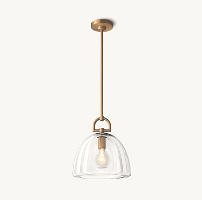 Luxury Clear Dome Pendant Light Modern Dining Room Pendant Light Dimmable