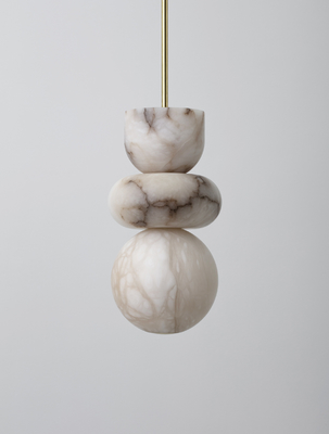 180*330mm 3 Pendant Ceiling Light Alabaster Triple Pendant Light Dimmable