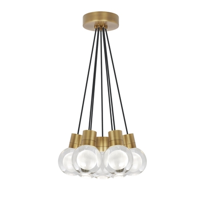 18W Crystal Brass Chandelier Indoor 7 Light Globe Chandelier