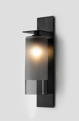 Dimmable Stainless Steel Wall Light Customized Smoked Glass Wall Light Black