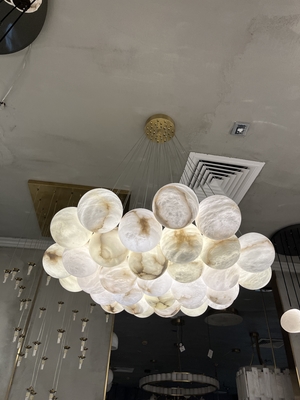 Etoile Modern Brass Chandelier 93W Hanging Light For Bedroom