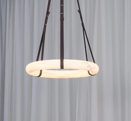 100V - 277V Round Ring Chandelier 30W Alabaster Round Chandelier