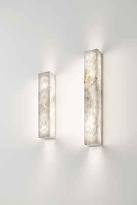 10W Alabaster Wall Sconce Indoor / Outdoor Rectangular Wall Sconce