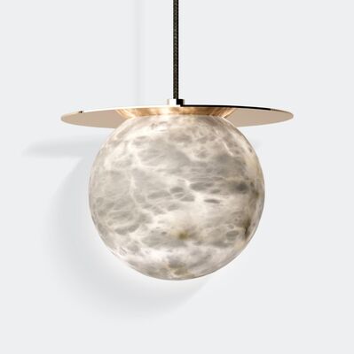 kaufen 20x15cm Alabaster-Hängeleuchte LED-Runde Kugel-Hängeleuchte 100V - 277V Online-Herstellung