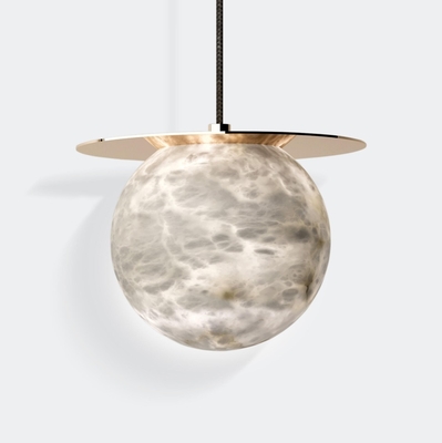20x15cm Alabaster Pendant Light LED Round Ball Pendant Light 100V - 277V