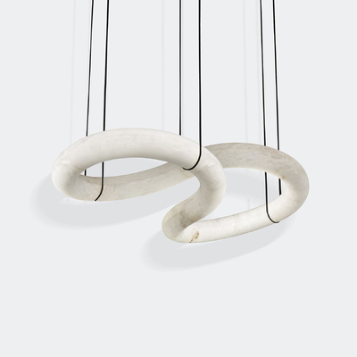 Luxury Alabaster Chandelier 70W Natural Stone Chandelier Dimmable