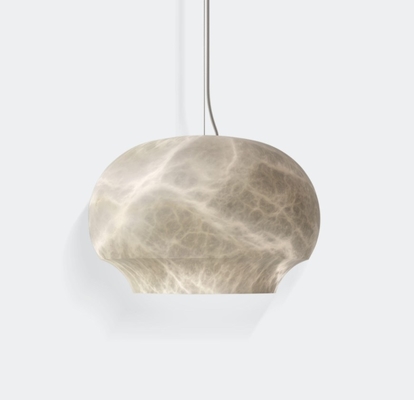 Dimmable Bedside Pendant Lamp Alabaster Hanging Bedside Lights Modern