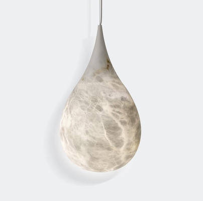 Modern Alabaster Pendant Light 4W Raindrop Pendant Light Dimmable