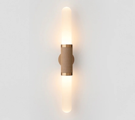 Slim Brass Wall Sconce Dimmable Bedroom Wall Light Customized