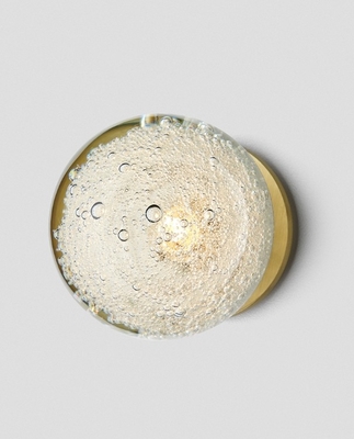 Modern Fizi Round Ball Wall Light Brass Wall Sconce Articolo Studios Bra