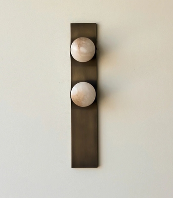 Allied Maker Bridge Sconce Modern Alabaster Long Wall Light 18''H