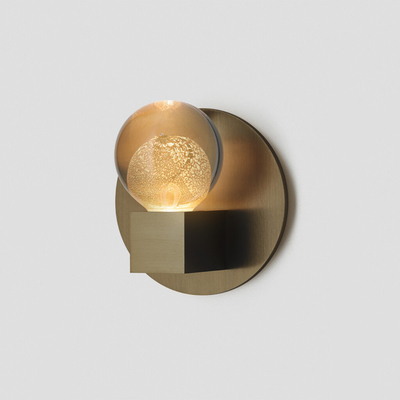 comprar Aplique de pared LED Oro con cristal de burbujas redondo de arte nórdico moderno H5