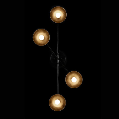 acheter Lampe à paroi ronde de luxe moderne en fonte artificielle en laiton céramique Trapèze de surface de paroi Scone pour salle d'exposition d'hôtel Intérieur source lumineuse LED E26 Base online manufacture