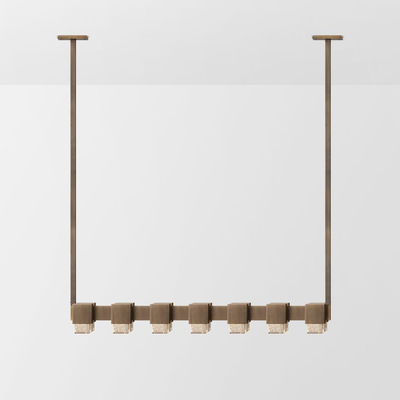acheter Suspension multiple Led Cubo moderne pour cuisine, salon, hall, salle à manger, lampe suspendue en verre moderne, éclairage intérieur design online manufacture