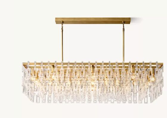 comprar Iluminação de ligação linear de candelabro de latão de cristal de 60