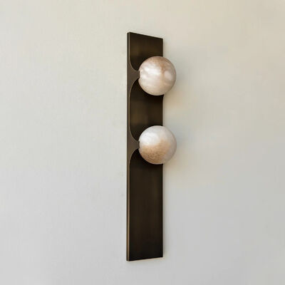 Buy Brass Wall Sconce LED 460mm H Alabaster Shade Modern Design online manufacture