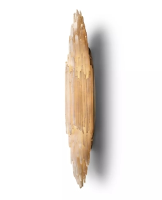 comprare Applique da parete moderna in ottone con pietra di selenite 85V-265V LED fabbricazione online