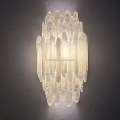 comprar Natural Selenite Sconce with 10-Year Warranty and 50000 Hours Lifespan for Living Room Fabricación en línea