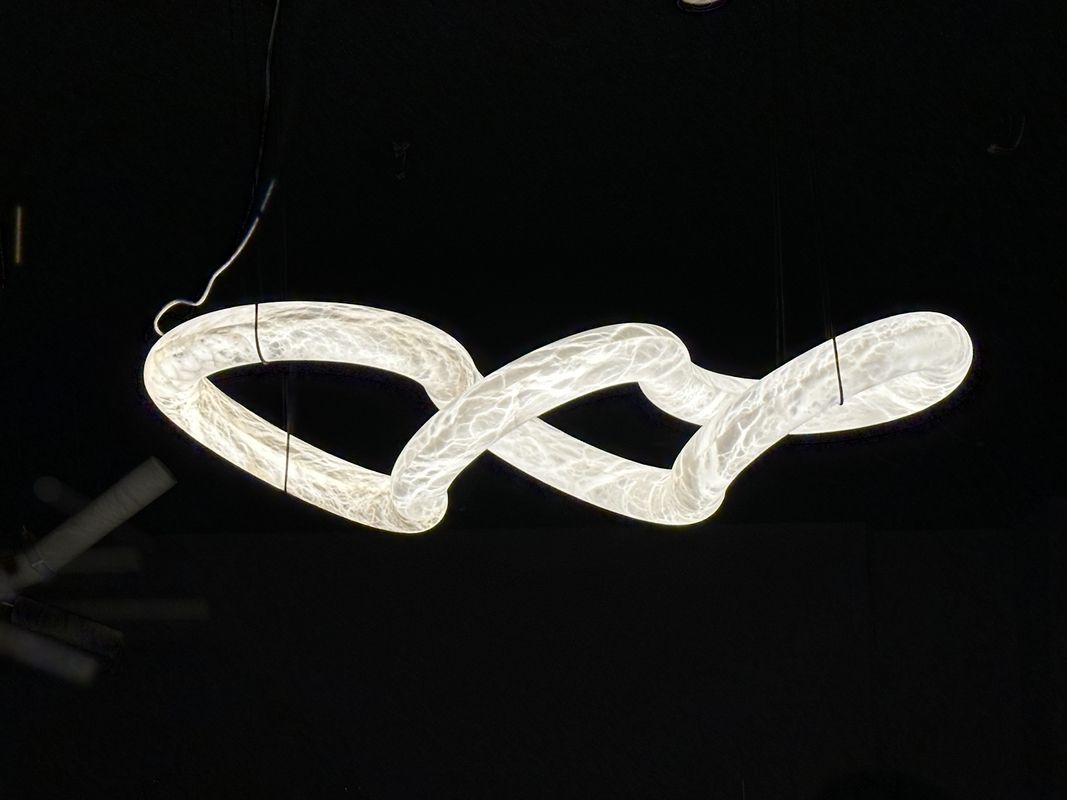 Natural Alabaster Chandelier 100W Dining Table Pendant Light 3000K 4000K 6000K
