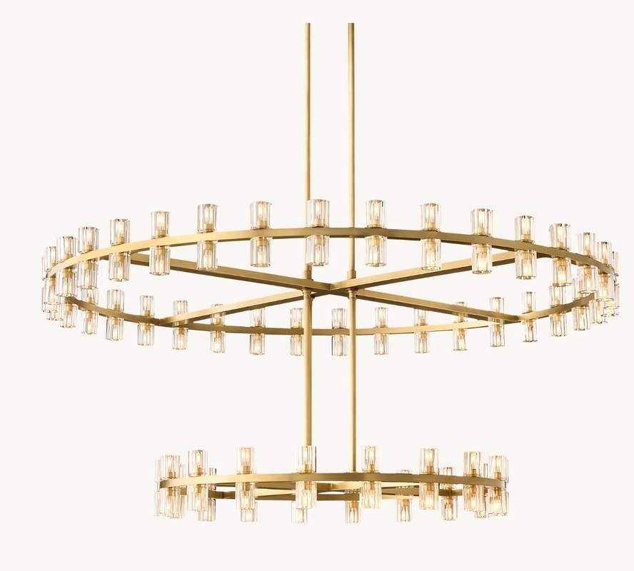 60 Inch 36 Inch Crystal Brass Chandelier 300W Crystal Chandelier For Living Room