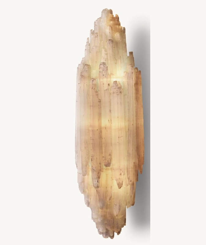 Natural Selenite Wall Sconce 100V - 277V Crystal Wall Lights Indoor