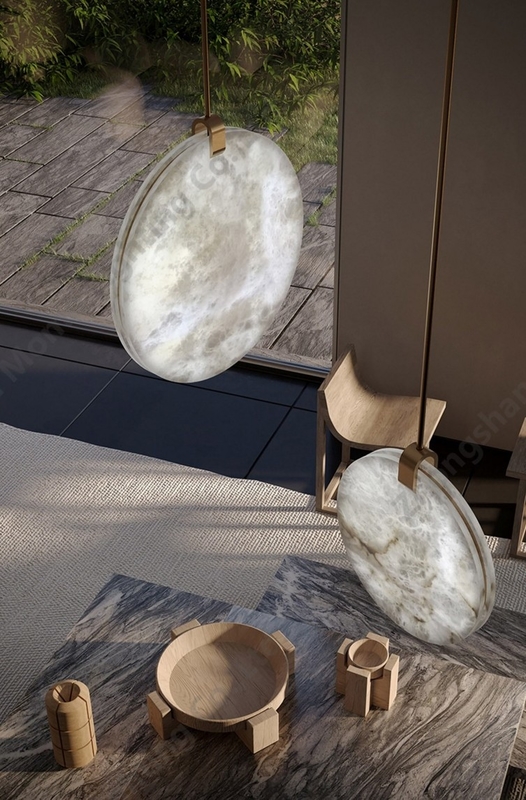 Indoor Alabaster Pendant Light Customized Kitchen Pendant Lamp 4W