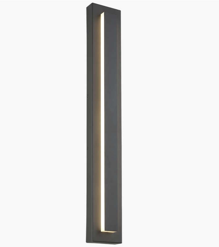 Modern Rectangular Exterior Wall Light Waterproof Rectangular Outdoor Wall Sconce 36''H