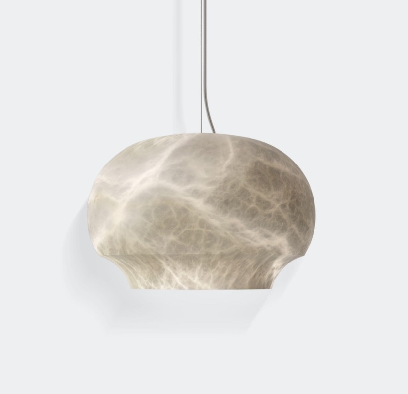 Dimmable Bedside Pendant Lamp Alabaster Hanging Bedside Lights Modern