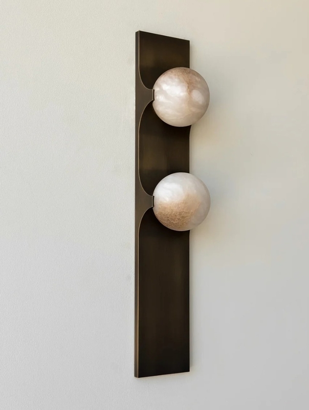 Allied Maker Bridge Sconce Modern Alabaster Long Wall Light 18''H