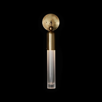 Custom Modern Indoor Tassel Wall Sconce Lamp Cylindrical Glass Shade for Hallway Bathroom Bedside Decorative Wall Lamp
