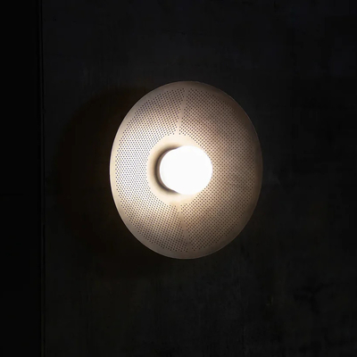 Retro Industrial Style LED Arbotante Sconce Round Aged Brass for Restaurant Bar & Indoor Bedroom Decor Creative Wall Light
