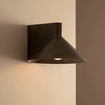 Retro Design Indoor Living Brass Material Picture Light Sconces Household Use Conical Wall Light